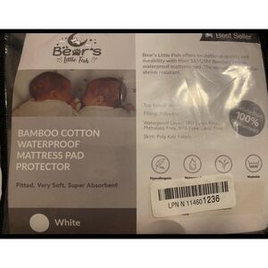 Bamboo cotton waterproof mini basinet pad protector NEW 25 x 16